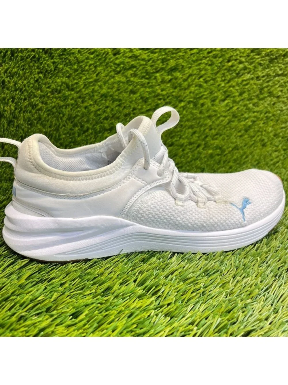 Puma Starla 2 Womens Size 8 White Blue Athletic Running Training Shoes Sneakers